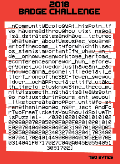 Picture of the badge 2018